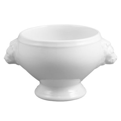 Zuppiera Porcellana bianca Mod. Testa di leone dm19xh16 cm