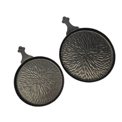 Tagliere Rotondo Nero Mod. Khot con manico