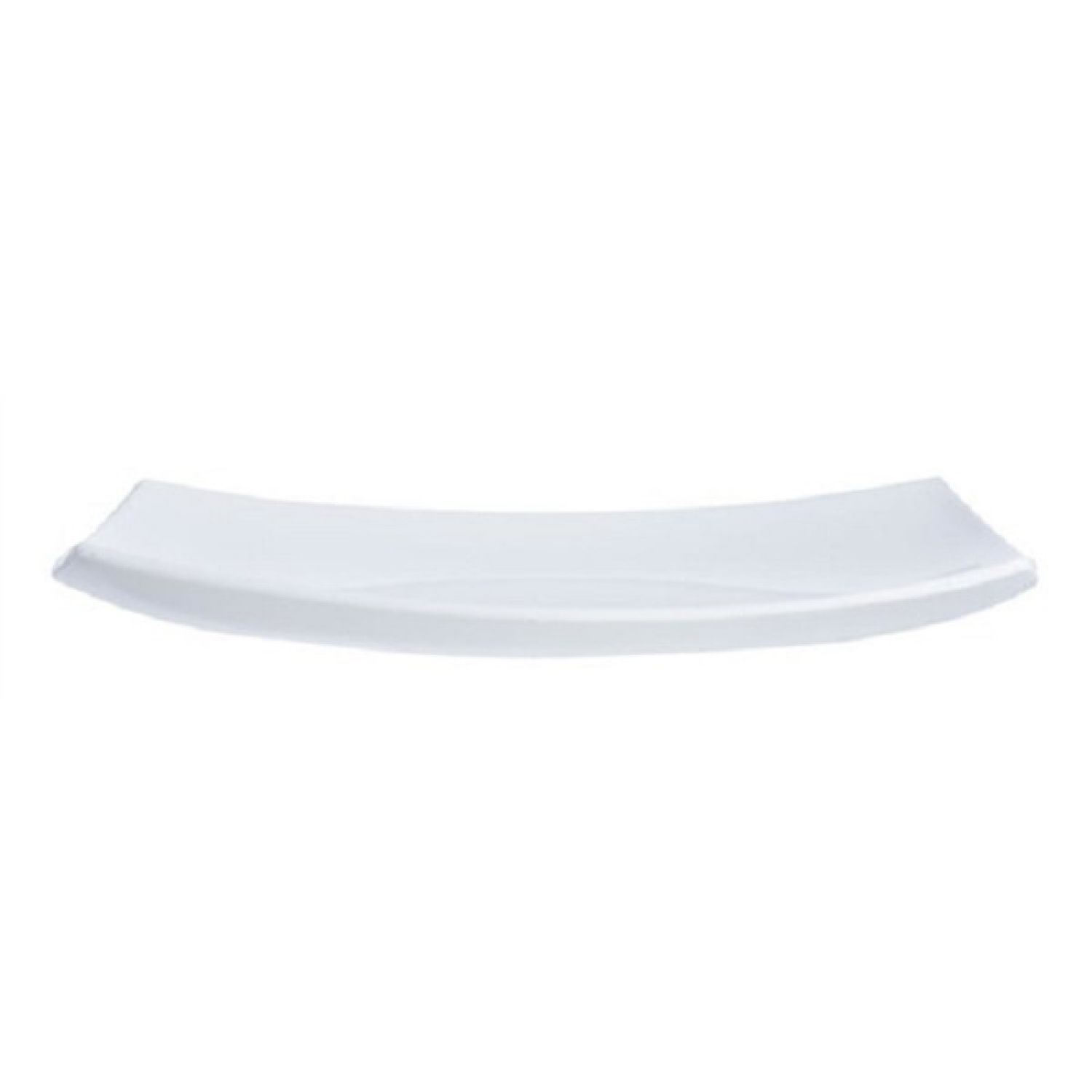 Piatto Da Portata Rettangolare Mod. Delice Porcellana Bianca 35x25 cm