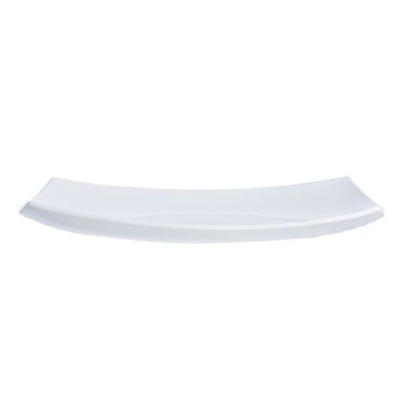 Piatto Da Portata Rettangolare Mod. Delice Porcellana Bianca 35x25 cm