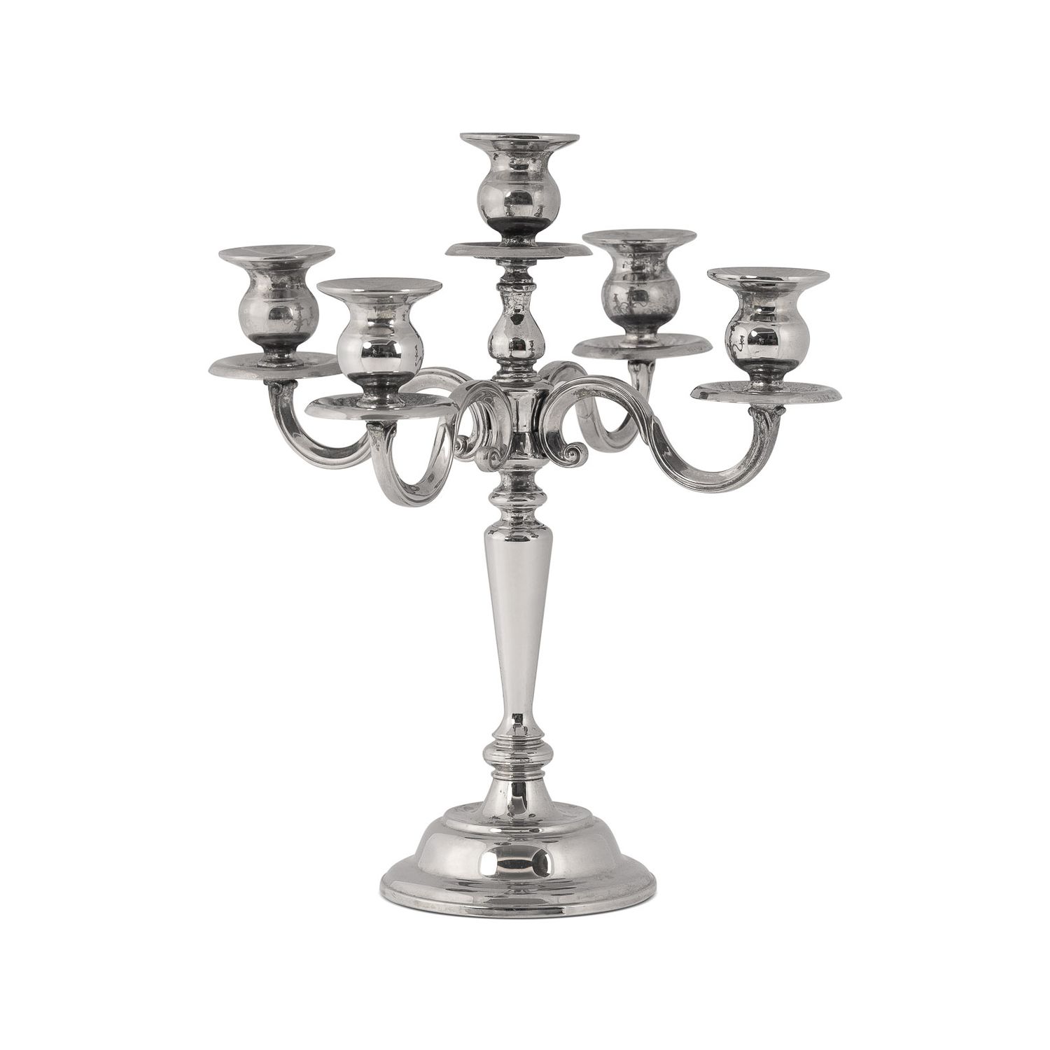Candelabro argento Mod. Inglese 5 braccia h37 cm