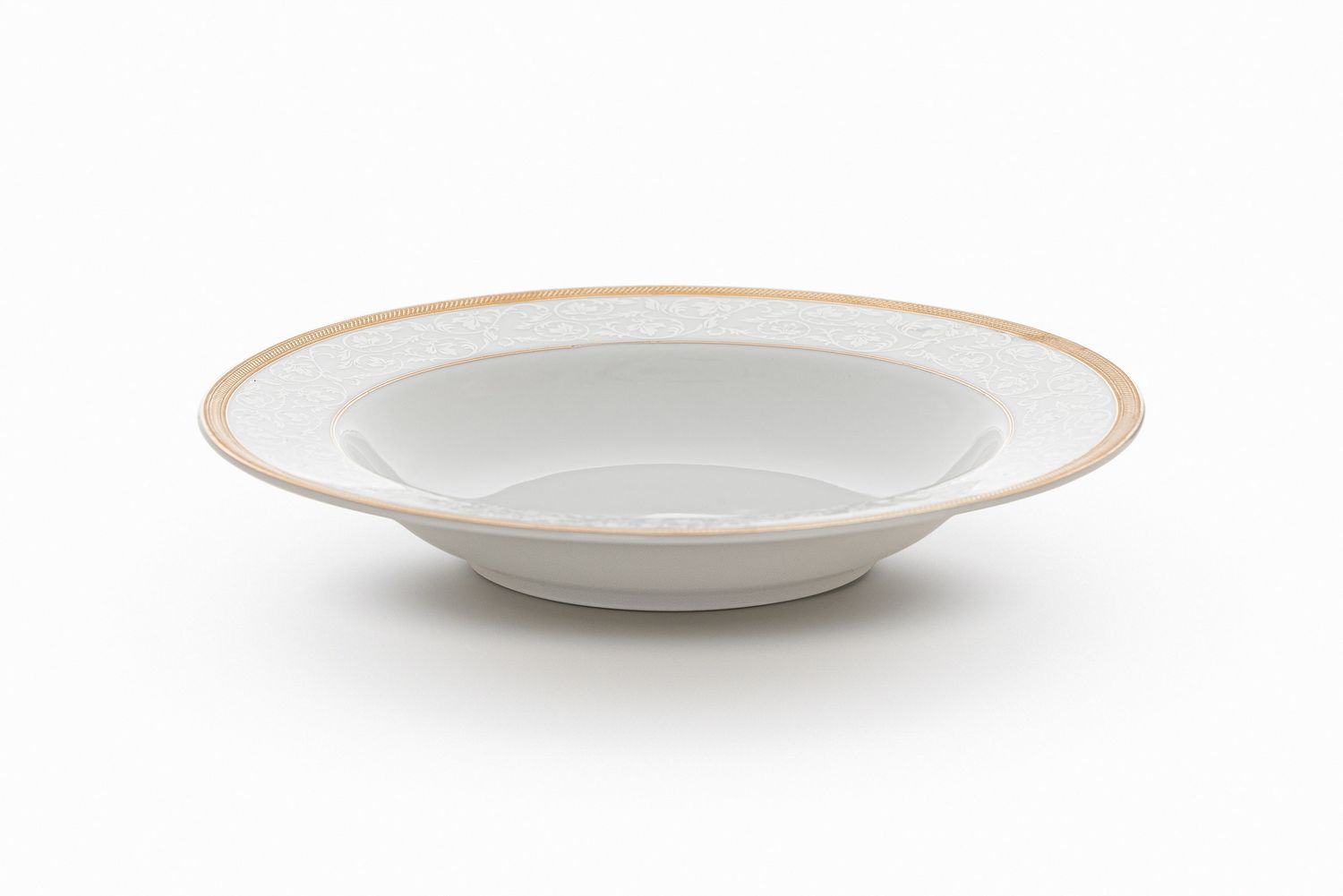 Piatto Fondo Mod. Versailles Filo Oro dm24 cm (30 per cassa)