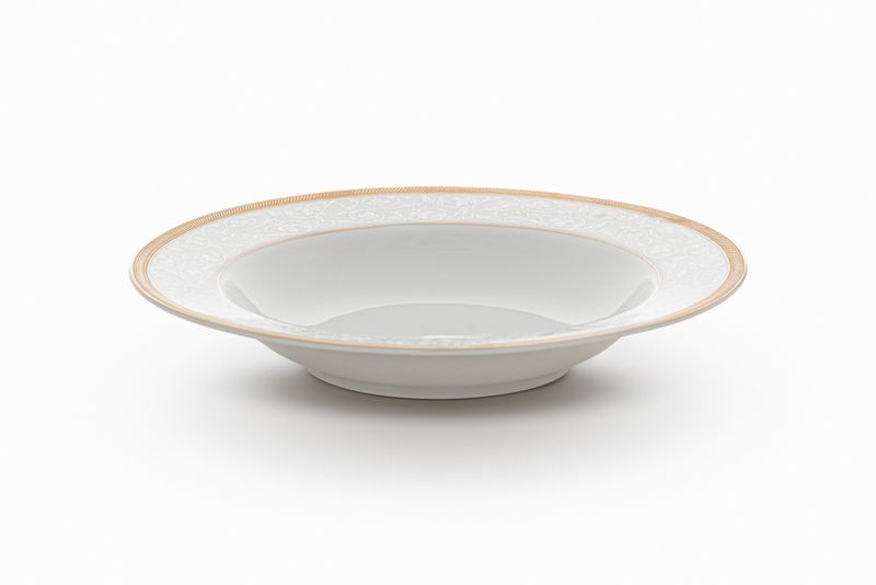 Piatto Fondo Mod. Versailles Filo Oro dm24 cm (30 per cassa)