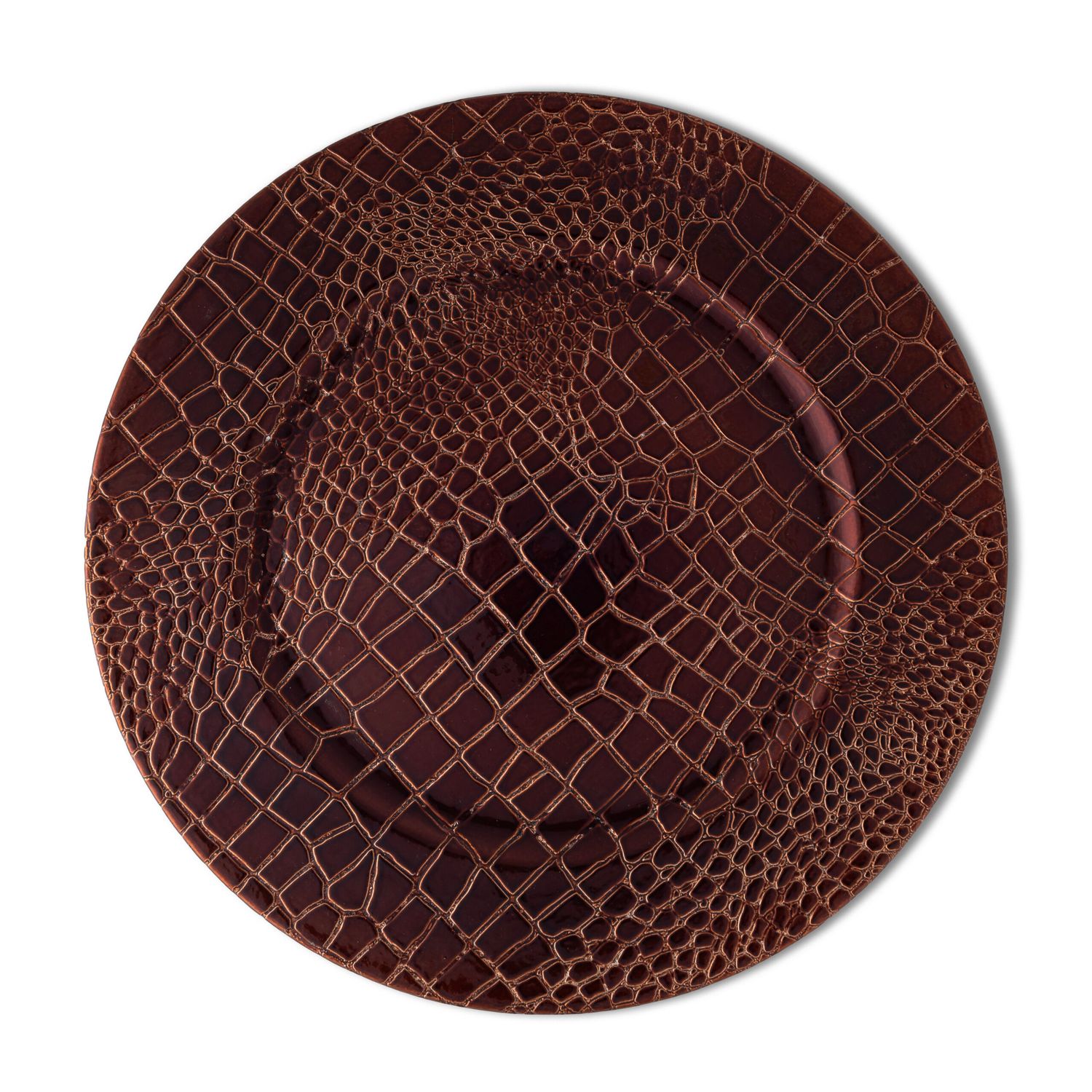 Sottopiatto effetto Coccodrillo Marrone dm31 cm