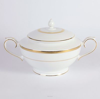 Zuppiera Porcellana Mod. Versailles Filo Oro