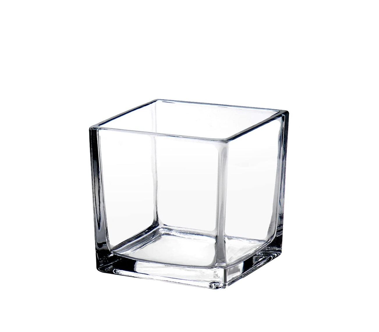 Vasetto Cubo Vetro trasparente 17x14xh17 cm