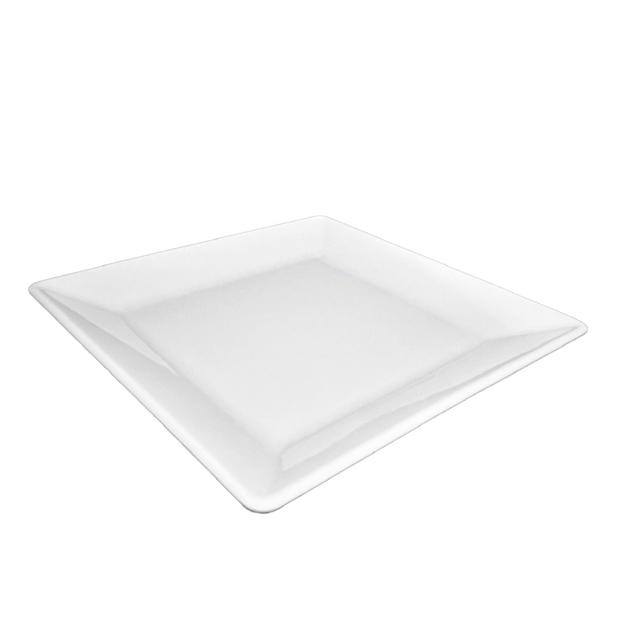 Vassoio Quadrato Melamina Bianca 42x42 cm