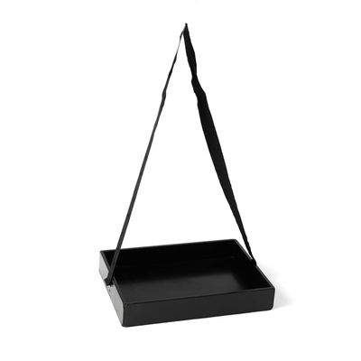 Vassoio Tracolla Nero 50x35xh8 cm Vassoio Tracolla Nero 50x35xh8 cm