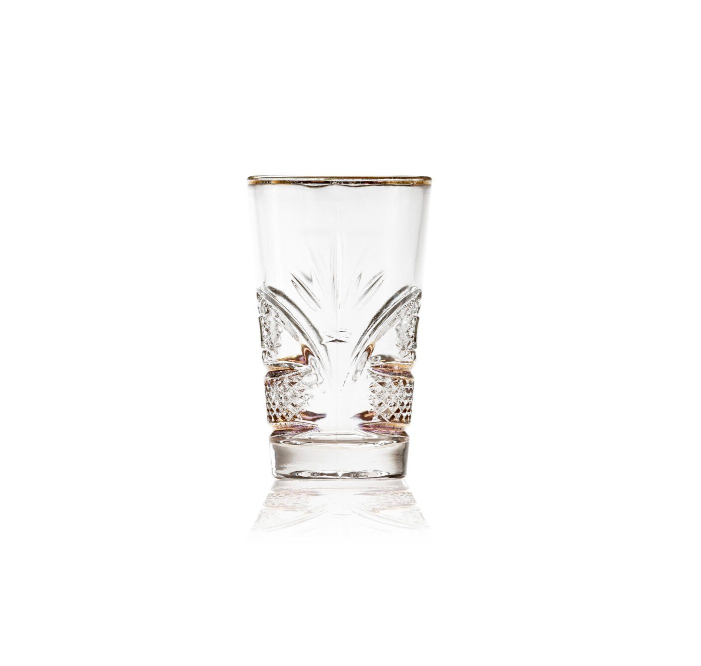 Tumbler Bicchiere Mod. Marocchino decoro oro