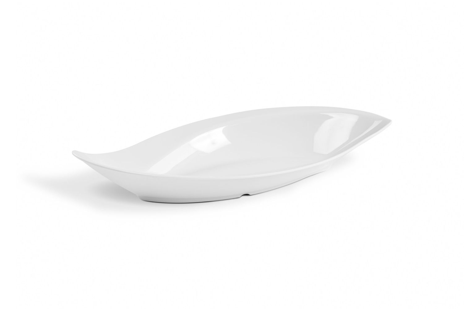 Vassoio Melamina Bianca Mod. Foglia 49.5x23xh6 cm