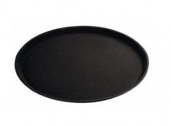 Vassoio Rotondo Antiscivolo Nero dm40.5 cm