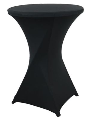 Black Lycra Tablecloth Cover Mangiainpiedi table