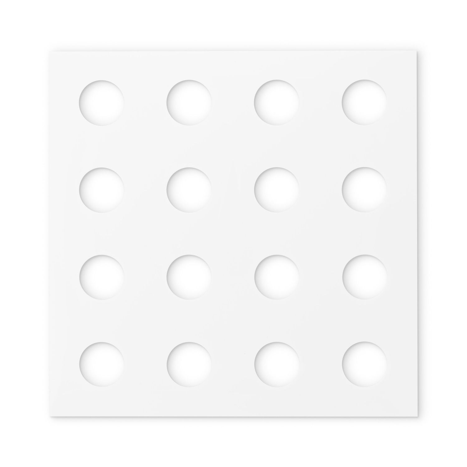 Lastra Vassoio Porta Coni Plexiglass 16 fori Bianca