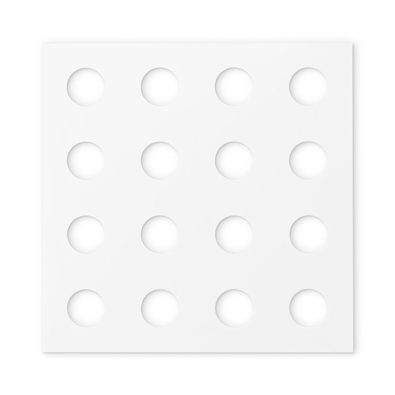 Lastra Vassoio Porta Coni Plexiglass 16 fori Bianca