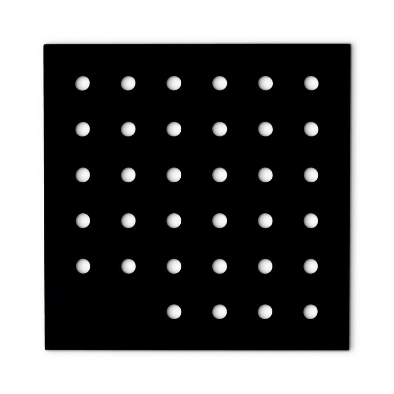 Lastra Vassoio Porta Coni Plexiglass 32 fori Nera