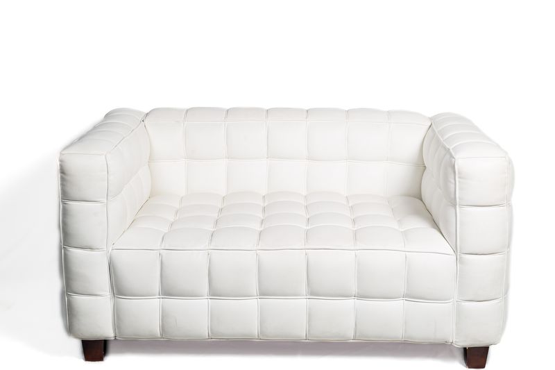 Divano in Ecopelle 2 posti Mod. Hoffmann Bianco