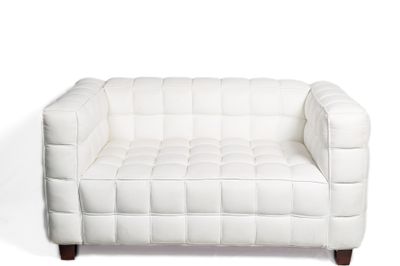 Divano in Ecopelle 2 posti Mod. Hoffmann Bianco Divano in Ecopelle 2 posti Mod. Hoffmann Bianco