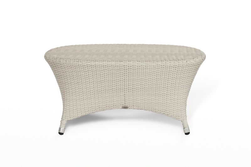 Tavolino Rattan Naturale Bianco