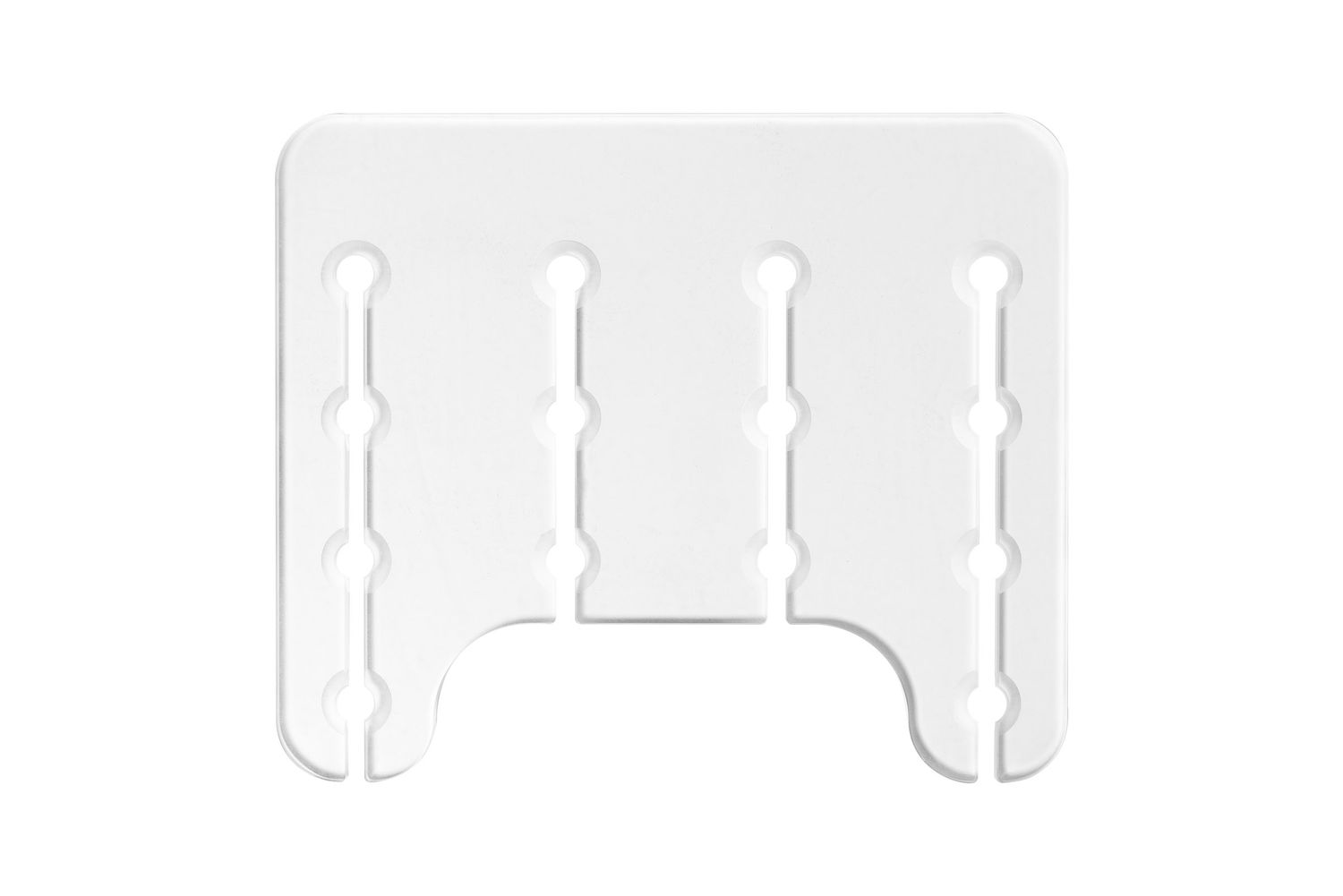 Lastra Vassoio Porta Flute  Plexiglass Trasparente 50x42 cm (max 14 flute)