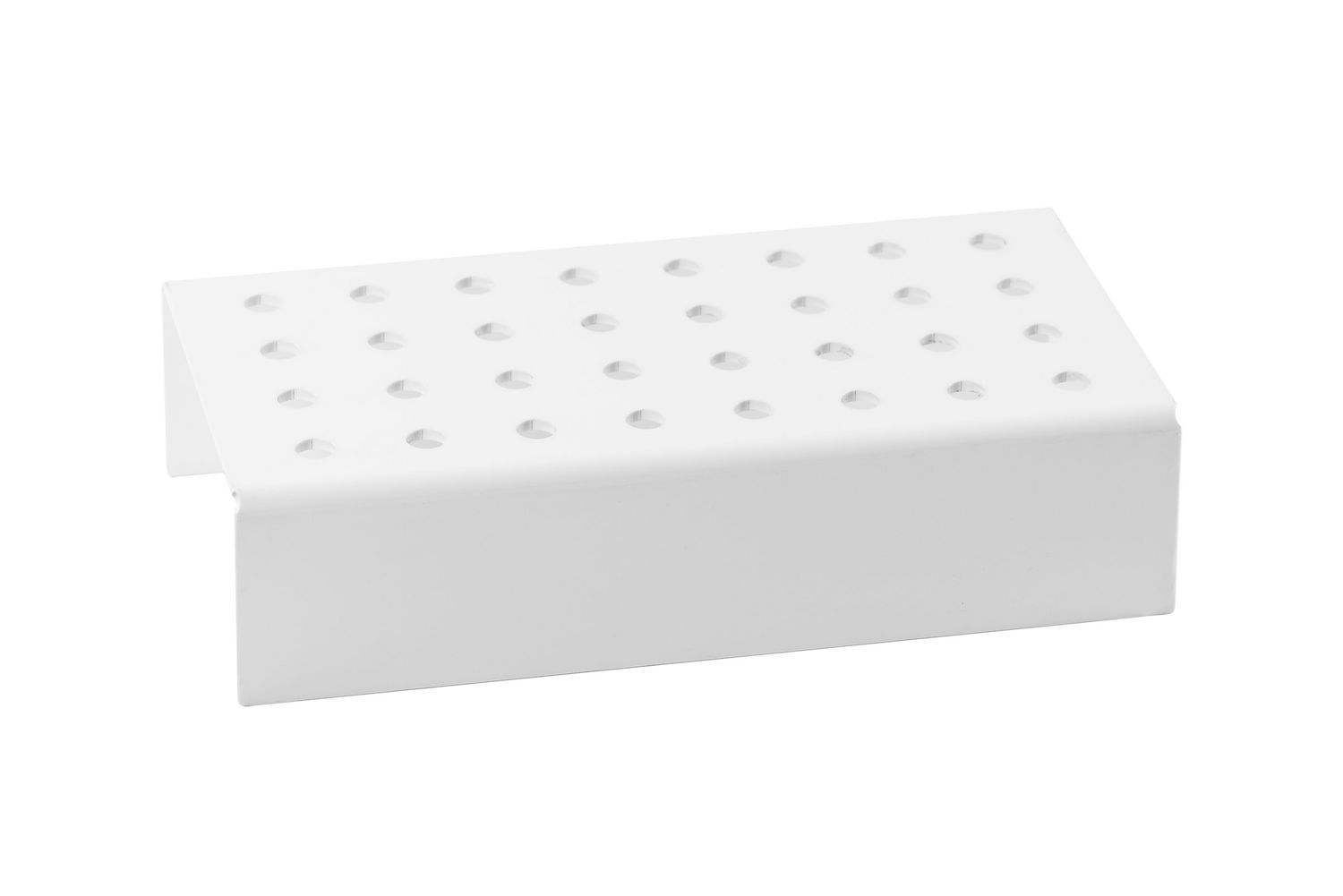 Alzata Espositrice Porta Coni Plexiglass Bianco 32 Fori da ø1,5 cm