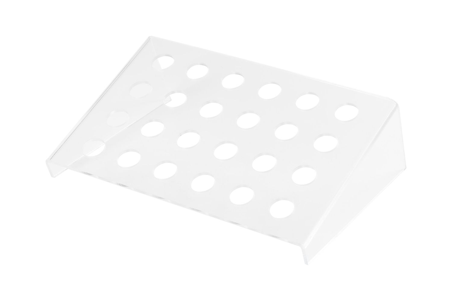 Alzata Espositrice Porta Coni Plexiglass Trasparente 24 Fori da ø5 cm