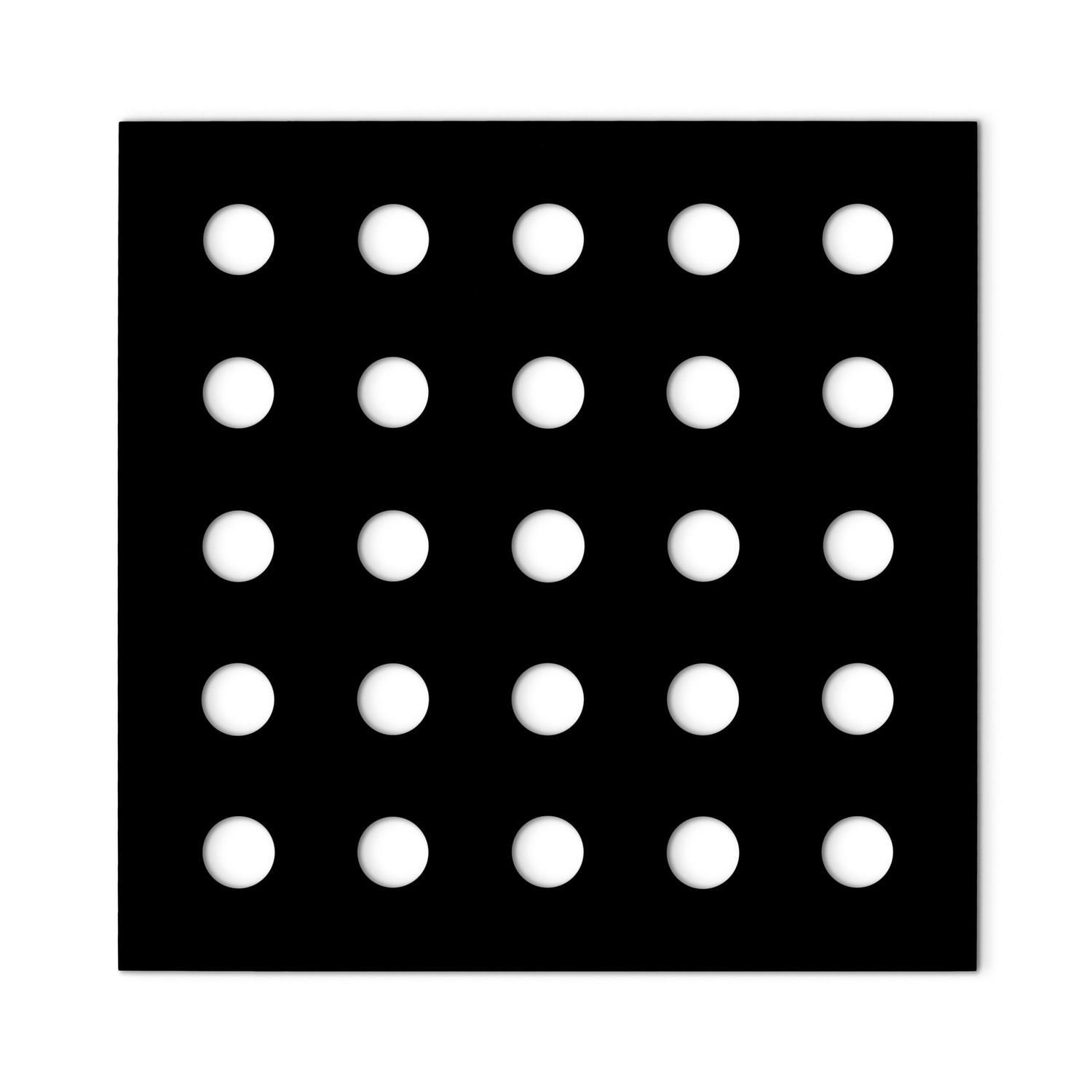 Lastra Vassoio Porta Coni Plexiglass  25 fori Nera
