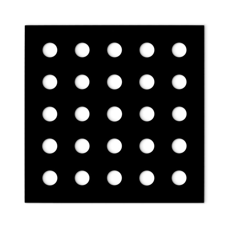 Lastra Vassoio Porta Coni Plexiglass  25 fori Nera