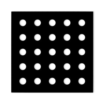 Lastra Vassoio Porta Coni Plexiglass 25 fori Nera Lastra Vassoio Porta Coni Plexiglass 25 fori Nera