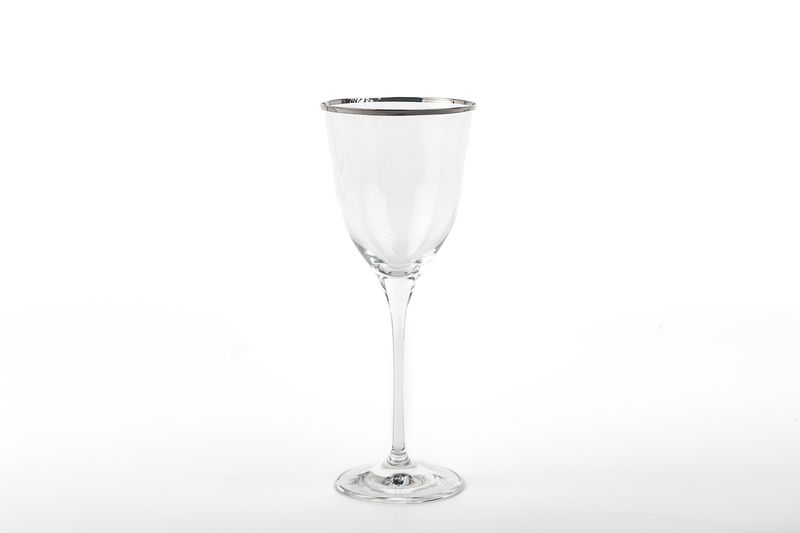 Calice Vino Bianco Mod. Sabina Filo Platino 24 cl