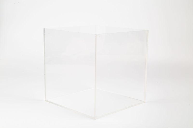 Cubo Alzata Plexiglass Trasparente 25x25xh25 cm