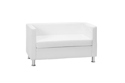 Ecopelle White Sofa 2 seats