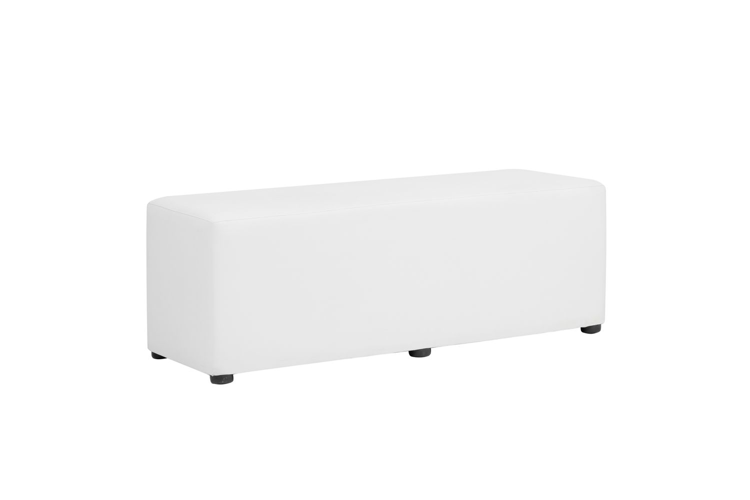 Panca Ecopelle Bianca 120x46 cm