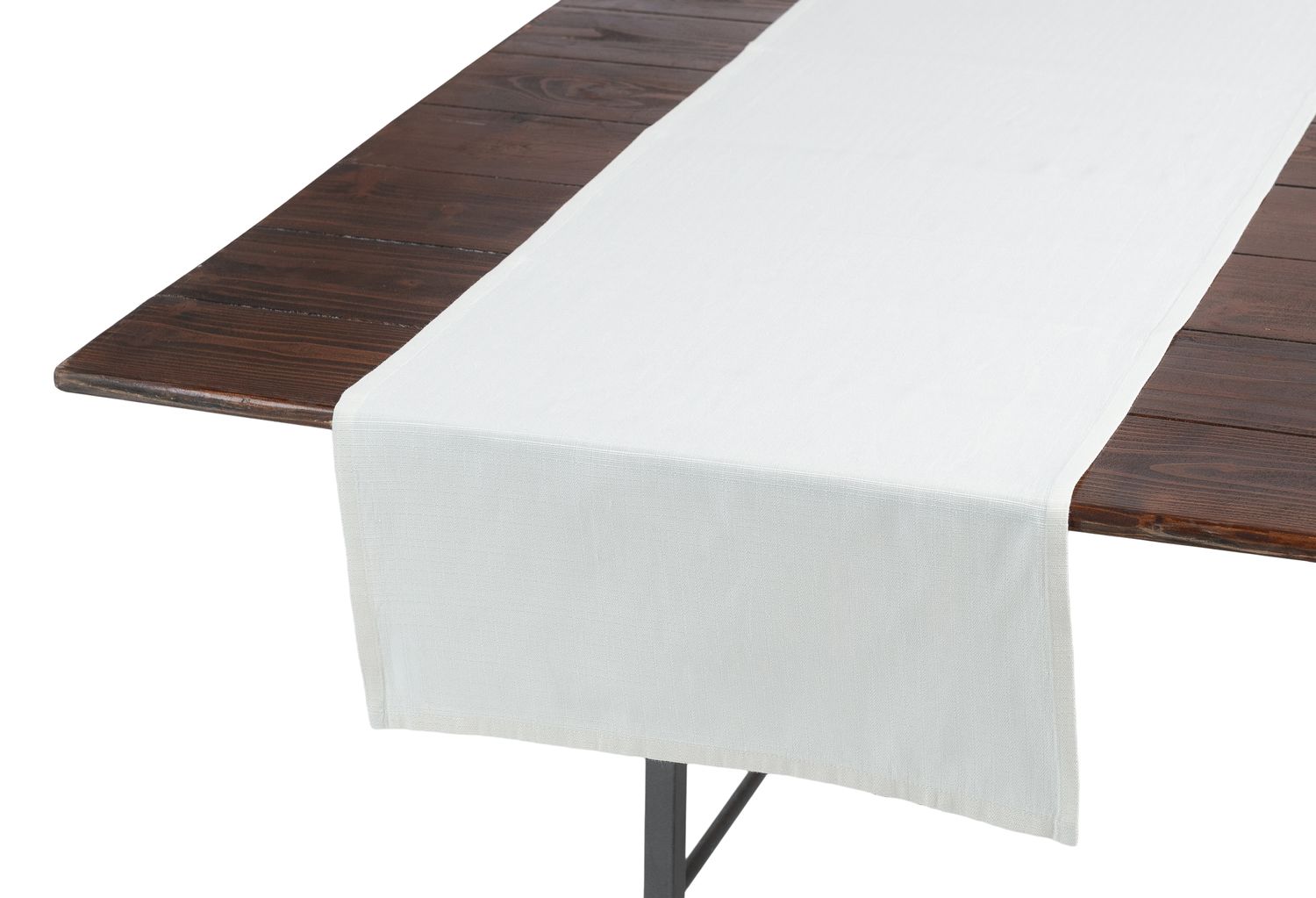 Tovaglia Runner Misto Lino Bianco 150x50 cm Tovaglia Runner Misto Lino Bianco 150x50 cm