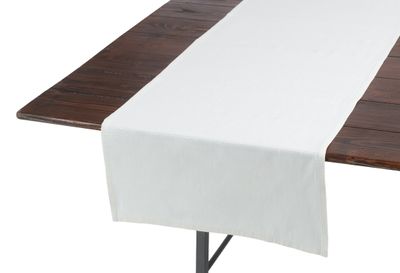 Tovaglia Runner Misto Lino Bianco 150x50 cm Tovaglia Runner Misto Lino Bianco 150x50 cm
