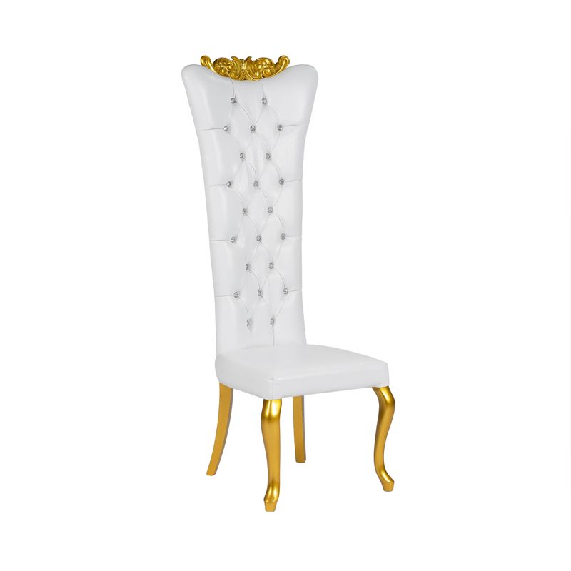 Poltrona Mod.Aurora bianca in ecopelle schienale alto