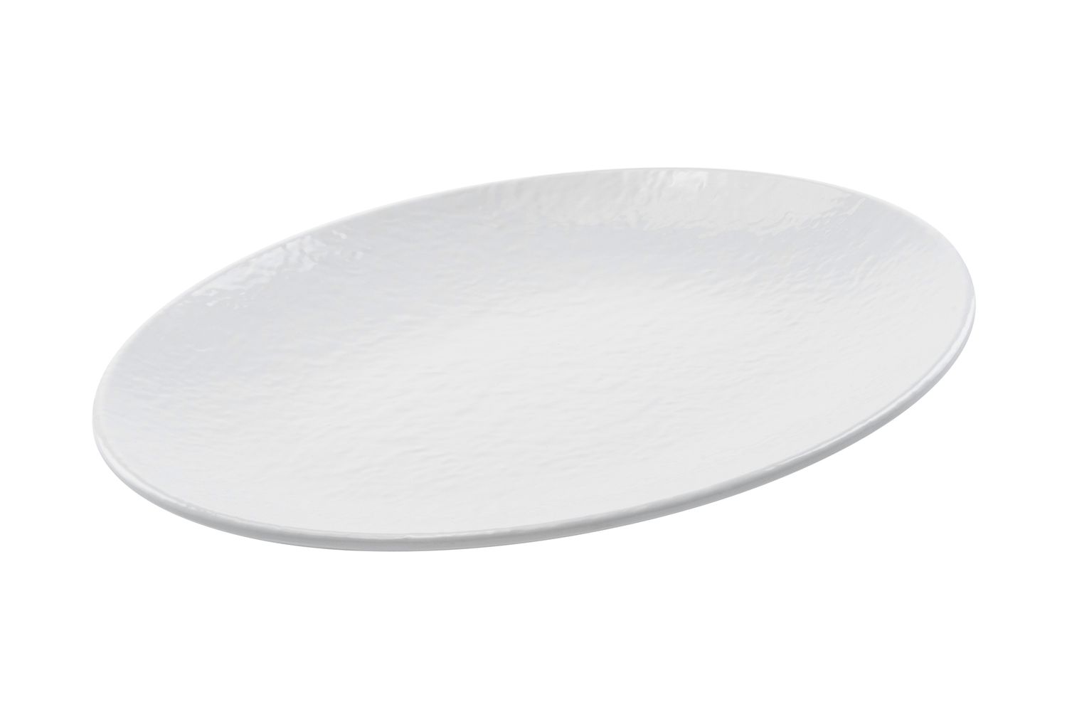 Vassoio Ovale Melamina Mod. Rock Bianco 49x36 cm Vassoio Ovale Melamina Mod. Rock Bianco 49x36 cm