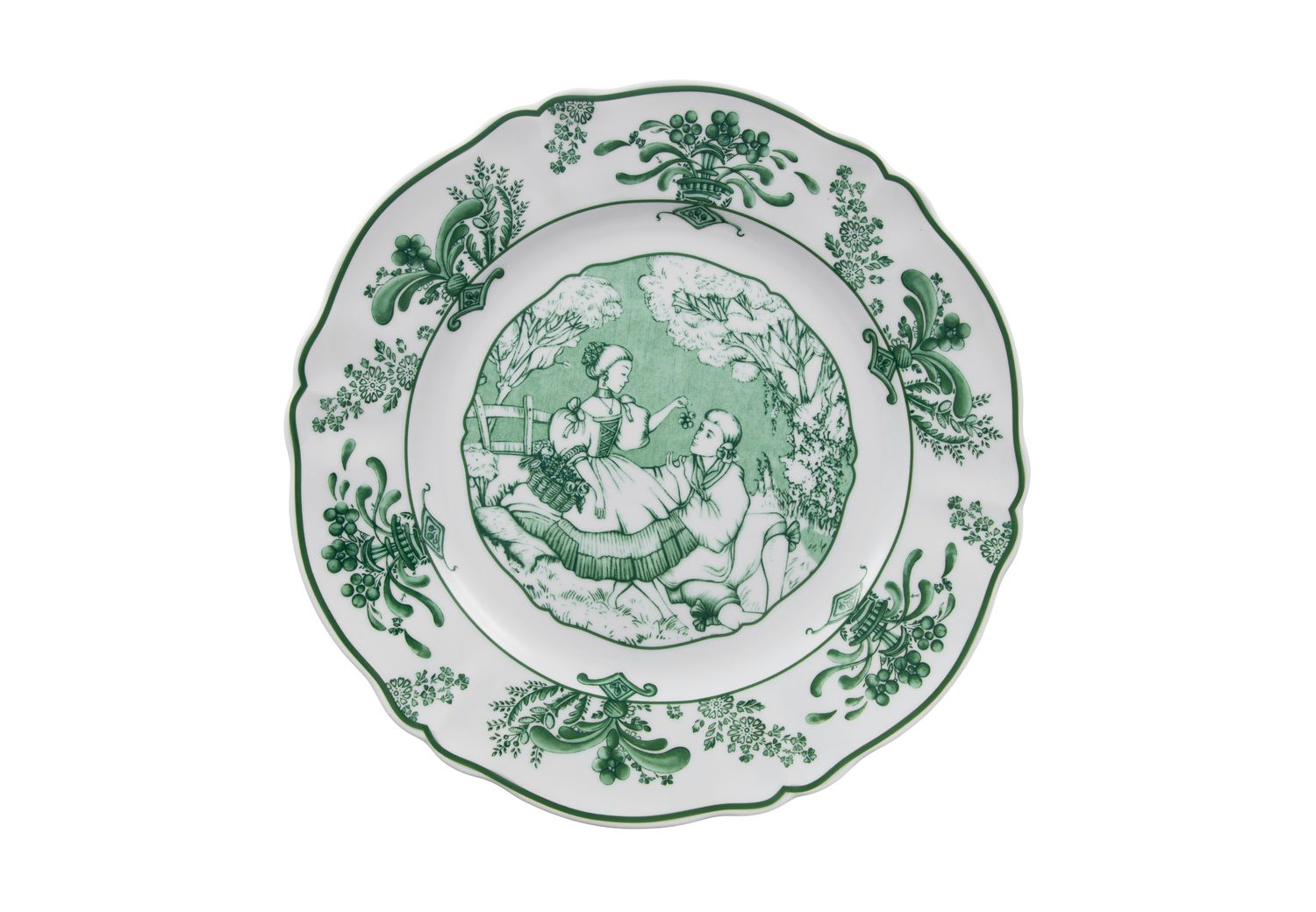 Sottopiatto Modello Mon amour verde cm. 32,5 (26 x cassa) Sottopiatto Modello Mon amour verde cm. 32,5 (26 x cassa)