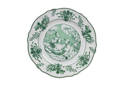 Sottopiatto Modello Mon amour verde cm. 32,5 (26 x cassa) Sottopiatto Modello Mon amour verde cm. 32,5 (26 x cassa)