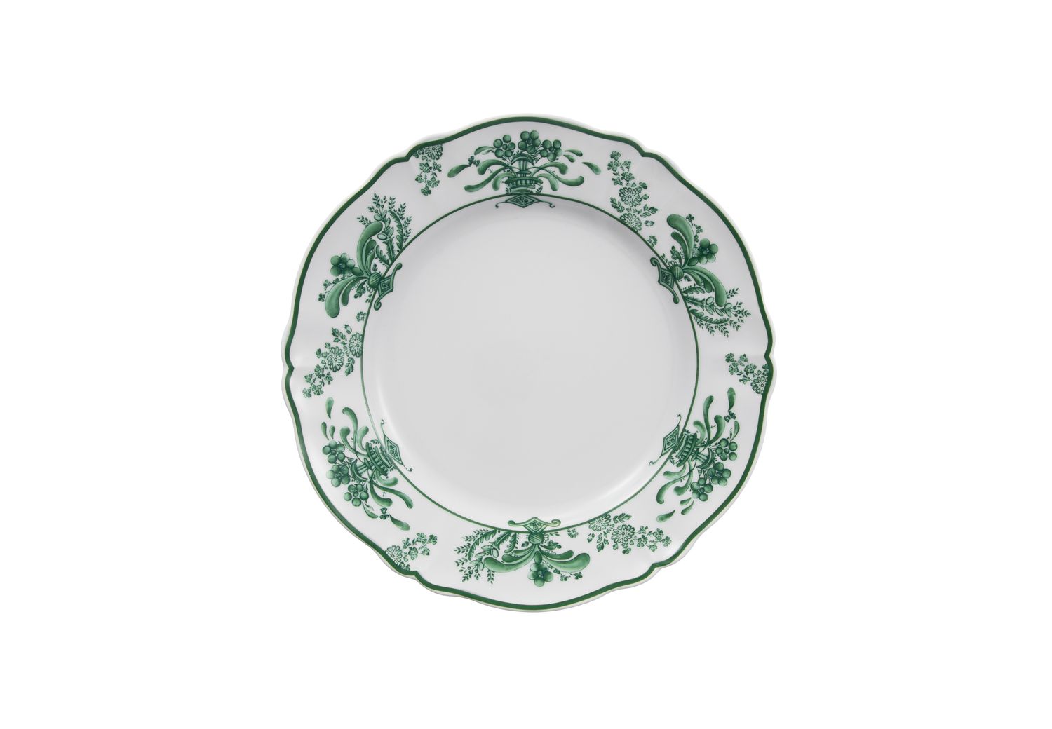 Piatto piano Modello Mon amour verde cm.26,5 (26 x cassa) Piatto piano Modello Mon amour verde cm.26,5 (26 x cassa)