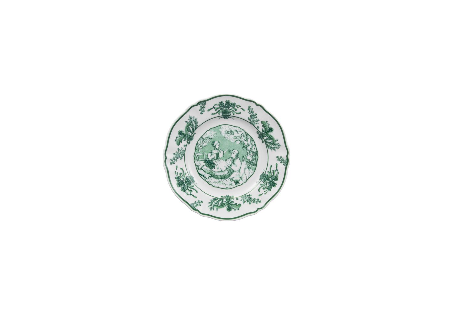 Piatto pane Modello Mon amour verde cm. 16,5 (60 x cassa) Piatto pane Modello Mon amour verde cm. 16,5 (60 x cassa)