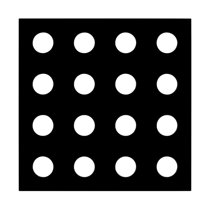 Lastra Vassoio Porta Coni Plexiglass 16 fori Nera