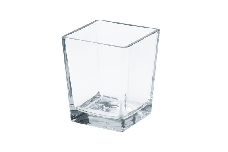 Vaso Quadrato Vetro 14x14xh7 cm