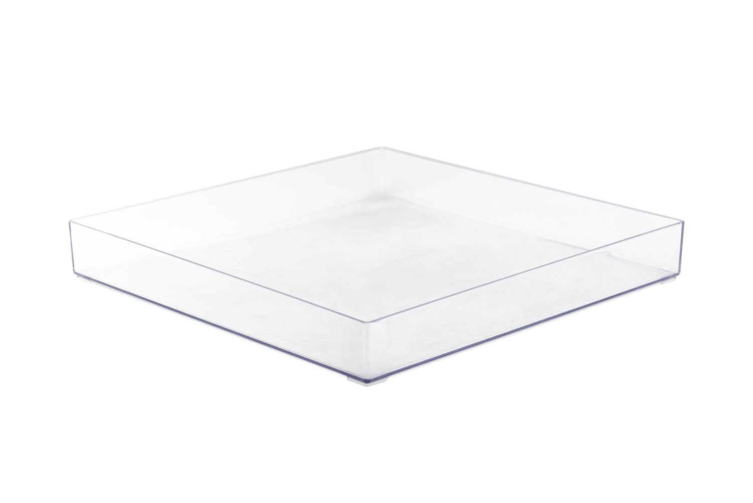 Vassoio Quadrato Plexiglass Trasparente bordo Alto 30x30 cm Vassoio Quadrato Plexiglass Trasparente bordo Alto 30x30 cm