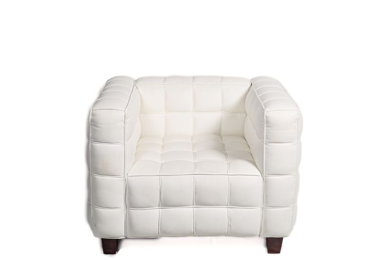 Poltrona Ecopelle Mod. Hoffmann Bianca