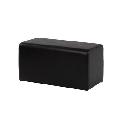 Pouf Rettangolare Ecopelle Nero 90x45xh45 cm Pouf Rettangolare Ecopelle Nero 90x45xh45 cm