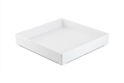Plexiglass Square Tray White High Edge 30x30 cm
