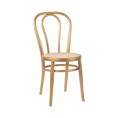Gold Wooden Thonet-Style Chair Gold Wooden Thonet-Style Chair