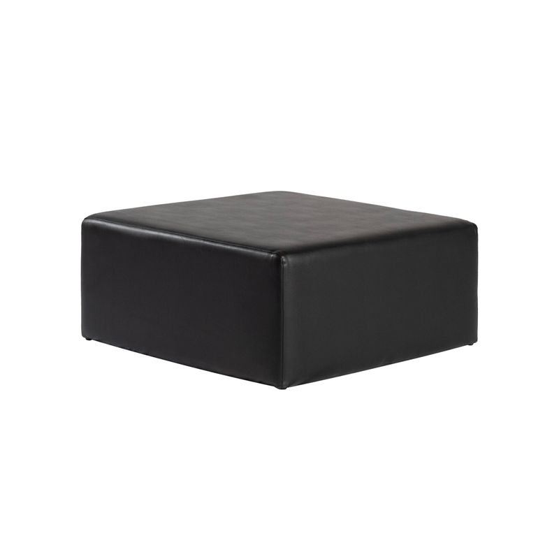 Pouf Quadrato Ecopelle Nero 120x120xh45 cm