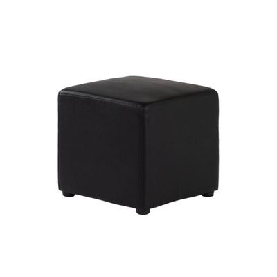 Black Eco-Leather Cube Pouf 45 x 45 x h 45 cm Black Eco-Leather Cube Pouf 45 x 45 x h 45 cm