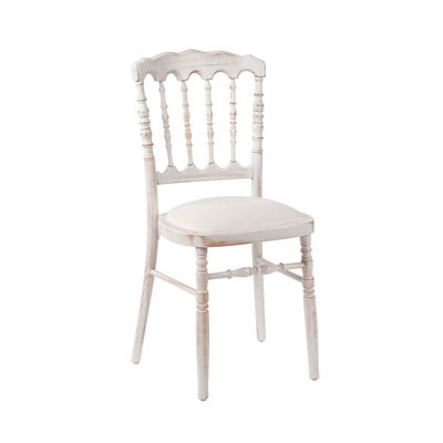 Distressed White Parisian Chair Distressed White Parisian Chair